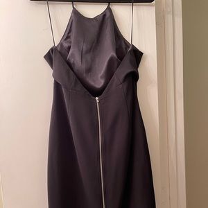 Black Halter Open Back Dress